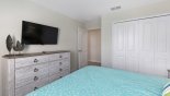 Bedroom #3 with wall mounted LCD cable TV from Beach Palm 12 Townhouse for rent in Orlando