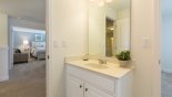 Jack & Jill bathroom #3 with bath & shower over, single vanity & WC from Solterra Resort rental Villa direct from owner