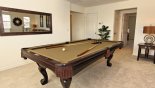 Upstairs gaming loft with full size slate pool table - www.iwantavilla.com is your first choice of Villa rentals in Orlando direct with owner