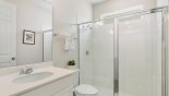 Family bathroom #3 with walk-in shower from Malibu 1 Villa for rent in Orlando