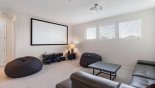 Villa rentals in Orlando, check out the Upstairs loft entertainment room with 100