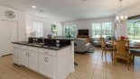 Spacious rental Watersong Resort Villa in Orlando complete with stunning View of open plan living space from entrance hallway