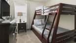 Spacious rental Champions Gate Villa in Orlando complete with stunning Bedroom #4 with bunk beds (twin over full-size) & LCD cable TV