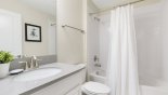 Alexander Palm 4 Villa rental near Disney with Family bathroom #5 with bath & shower over