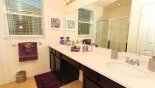 Villa rentals near Disney direct with owner, check out the Master 1 ensuite bathroom with large walk-in shower. his & hers sinks & separate WC