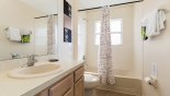 Villa rentals near Disney direct with owner, check out the Family bathroom #5 with bath & shower over