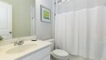 Family bathroom #4 with bath & shower over with this Orlando Villa for rent direct from owner