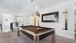 Games room at top of stairs with full size pool table with this Orlando Villa for rent direct from owner