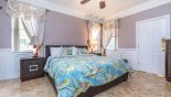 Master bedroom with king sized bed from Lucerne 1 Villa for rent in Orlando