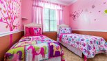 Bedroom #4 with pink theming - www.iwantavilla.com is your first choice of Villa rentals in Orlando direct with owner