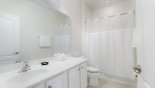Cape Coral 2 Villa rental near Disney with Master 2 ensuite bathroom with bath & shower over, single sink & WC