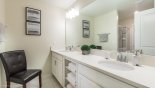 Spacious rental Storey Lake Resort Villa in Orlando complete with stunning Master ensuite bathroom with walk-in shower, his & hers sinks & separate WC