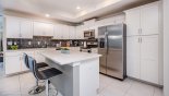Fully fitted kitchen with quality appliances and Corian counter tops from Sorrento 1 Villa for rent in Orlando