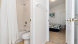 Jack & Jill bathroom  #2 with bath & shower over from Keswick 1 Villa for rent in Orlando