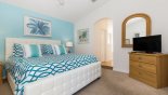 Master bedroom with king sized bed & LCD cable TV - www.iwantavilla.com is the best in Orlando vacation Villa rentals