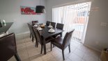 Townhouse rentals near Disney direct with owner, check out the Dining area with table & 8 chairs and views onto the pool deck