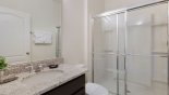 Master ensuite bathroom #6 with walk-in shower, single vanity & WC from Solterra Resort rental Villa direct from owner