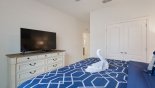 Villa rentals in Orlando, check out the Ground floor bedroom #6 with large LCD cable TV