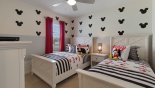 Bedroom #5 with full-size bed & twin bed  - Mickey & Minnie theming from Solterra Resort rental Villa direct from owner