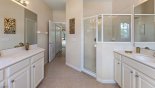 Villa rentals near Disney direct with owner, check out the Master  ensuite bathroom with bath, walk-in shower, his & her sinks & separate WC