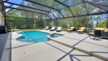Spacious rental Highlands Reserve Villa in Orlando complete with stunning Natural screening ensured maximum privacy on the pool deck