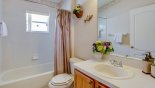 Family bathroom #3 with bath & shower over with this Orlando Villa for rent direct from owner