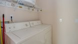 Villa rentals in Orlando, check out the Laundry room with washer, dryer, iron & ironing board