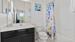 Villa rentals near Disney direct with owner, check out the Master #2 ensuite bathroom with bath & shower over