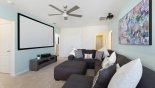 Spacious rental Solterra Resort Villa in Orlando complete with stunning Entertainment loft with large projection screen, DVD player & surround sound