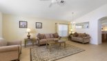 Villa rentals in Orlando, check out the Living room viewed from entrance foyer