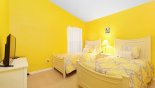 Vibrant twin bedroom #3 with LCD cable TV from Beach Palm 18 Villa for rent in Orlando