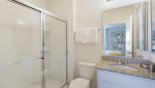 Villa rentals near Disney direct with owner, check out the Master ensuite bathroom #3 with walk-in shower, single vanity & WC