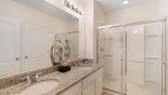 Master ensuite bathroom #2 with walk-in shower, his 'n' hers sinks & separate WC from Solterra Resort rental Villa direct from owner