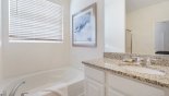 Atlantic 2 Villa rental near Disney with Master #1 ensuite bathroom showing bath & single vanity