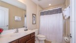 Family bathroom #5 with bath & shower over - www.iwantavilla.com is your first choice of Villa rentals in Orlando direct with owner