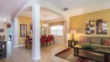 View of lounge and dining area from entrance foyer - www.iwantavilla.com is the best in Orlando vacation Villa rentals