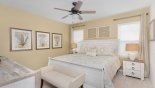 Master bedroom #2 with king sized bed with this Orlando Villa for rent direct from owner
