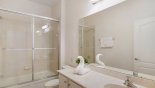 Orlando Villa for rent direct from owner, check out the Master #2 ensuite bathroom with walk-in shower, sink and WC