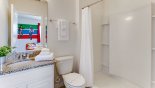 Ensuite bathroom #3 with walk-in shower from Atlantic 3 Villa for rent in Orlando