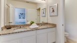 Villa rentals near Disney direct with owner, check out the Master ensuite #2 showing his & hers sinks & separate WC