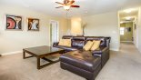 Entertainment loft with comfortable seating - www.iwantavilla.com is the best in Orlando vacation Villa rentals