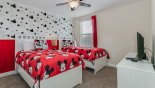 Villa rentals in Orlando, check out the Bedroom #5 with twin beds and Mickey Mouse theming