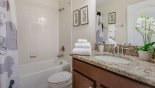 Villa rentals near Disney direct with owner, check out the Family bathroom #4 with bath & shower over