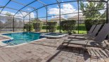 Villa rentals near Disney direct with owner, check out the Pool deck with 3 sun loungers