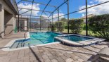 Spacious rental Champions Gate Villa in Orlando complete with stunning View of pool & spa from the sun loungers