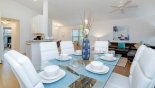Villa rentals near Disney direct with owner, check out the Dining area with glass topped dining table & 6 comfortable chairs