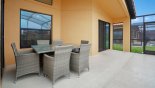 Villa rentals near Disney direct with owner, check out the Covered lanai with patio table & 6 chairs