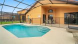 Spacious rental Providence Villa in Orlando complete with stunning View of covered lanai from sun loungers