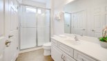 Villa rentals near Disney direct with owner, check out the Bath #3 with large shower and access to master #3 and foyer