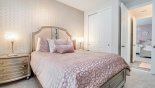 Spacious rental Solara Resort Villa in Orlando complete with stunning Bedroom #4 viewed towards Jack & Jill bathroom #3